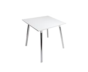 Mesa patas cromada Kiev blanca